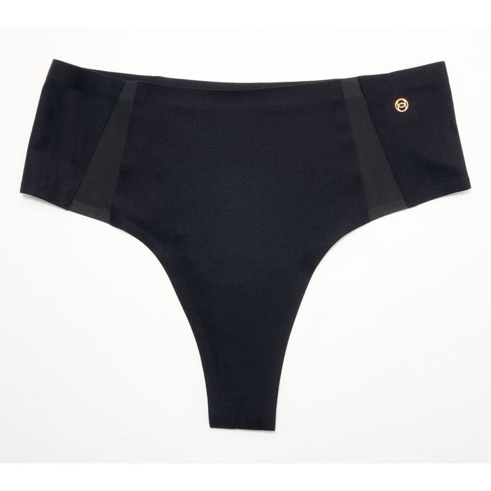 Gloria Vanderbilt Women's Plus Sz Panties One Size High Waisted Black A698809